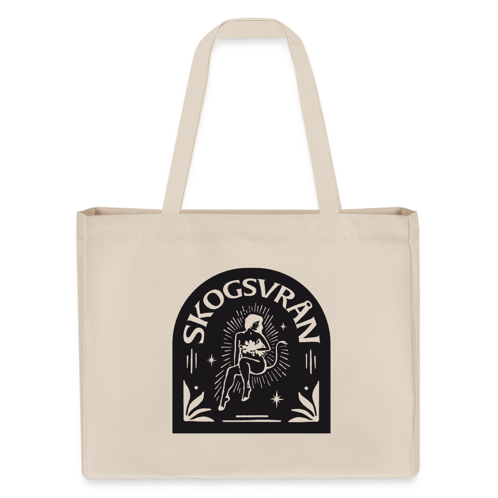 Tygväska Beige ✦ Skogsvrån Print - naturvit