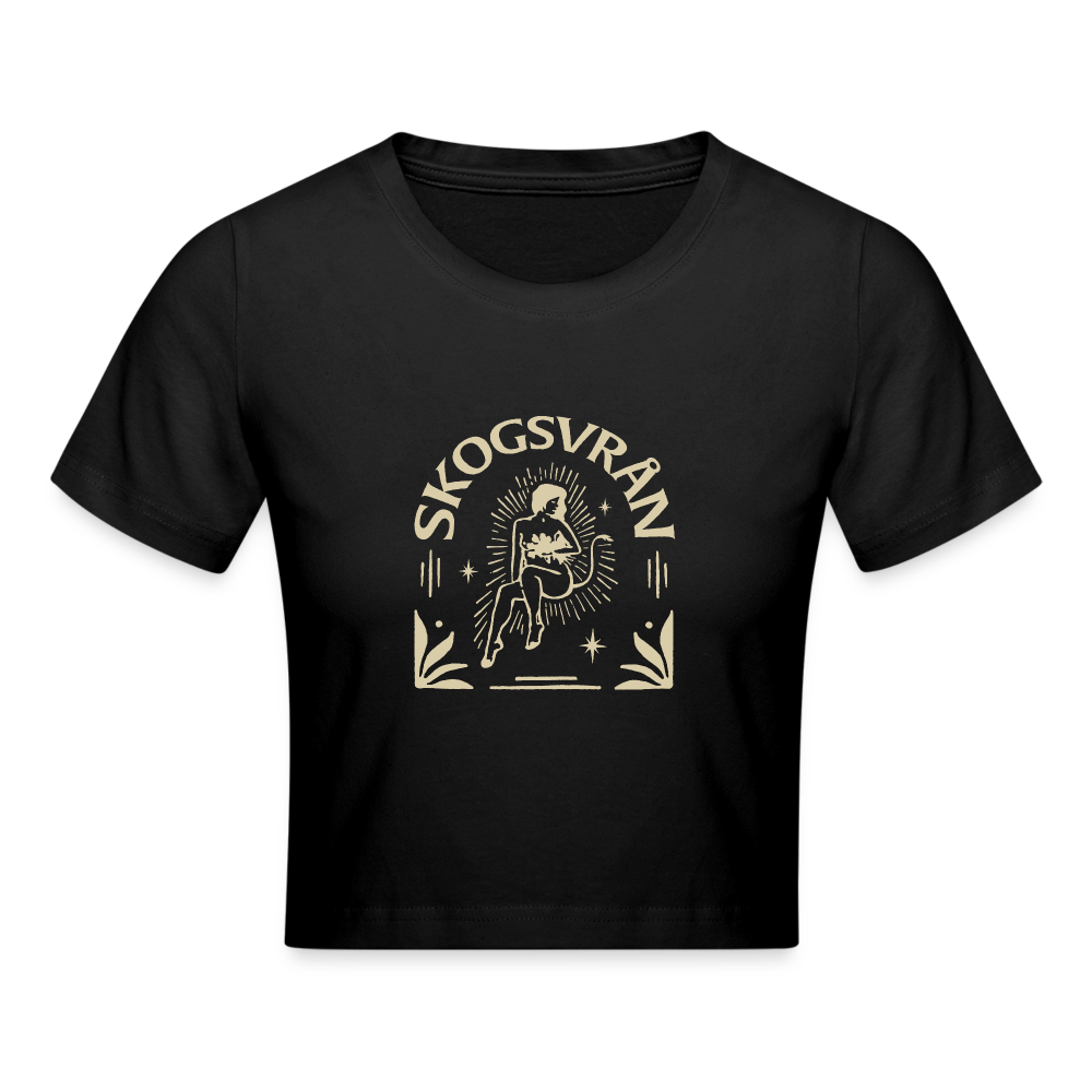Svart Magtröja ✦ Skogsvrån Print - svart