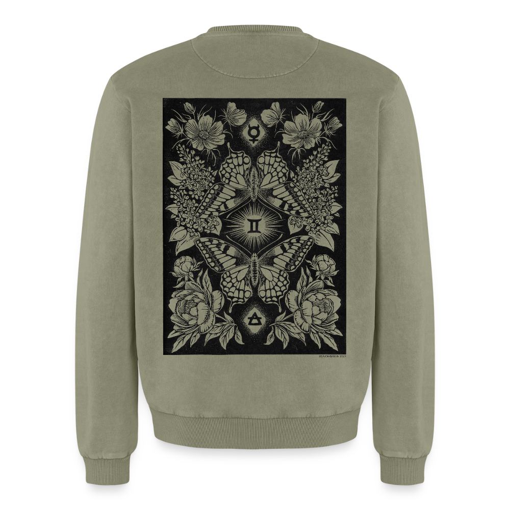 Tvillingarna ✦ Stjärnvisaren 2027 ✦ Sweatshirt - grön syratvättad