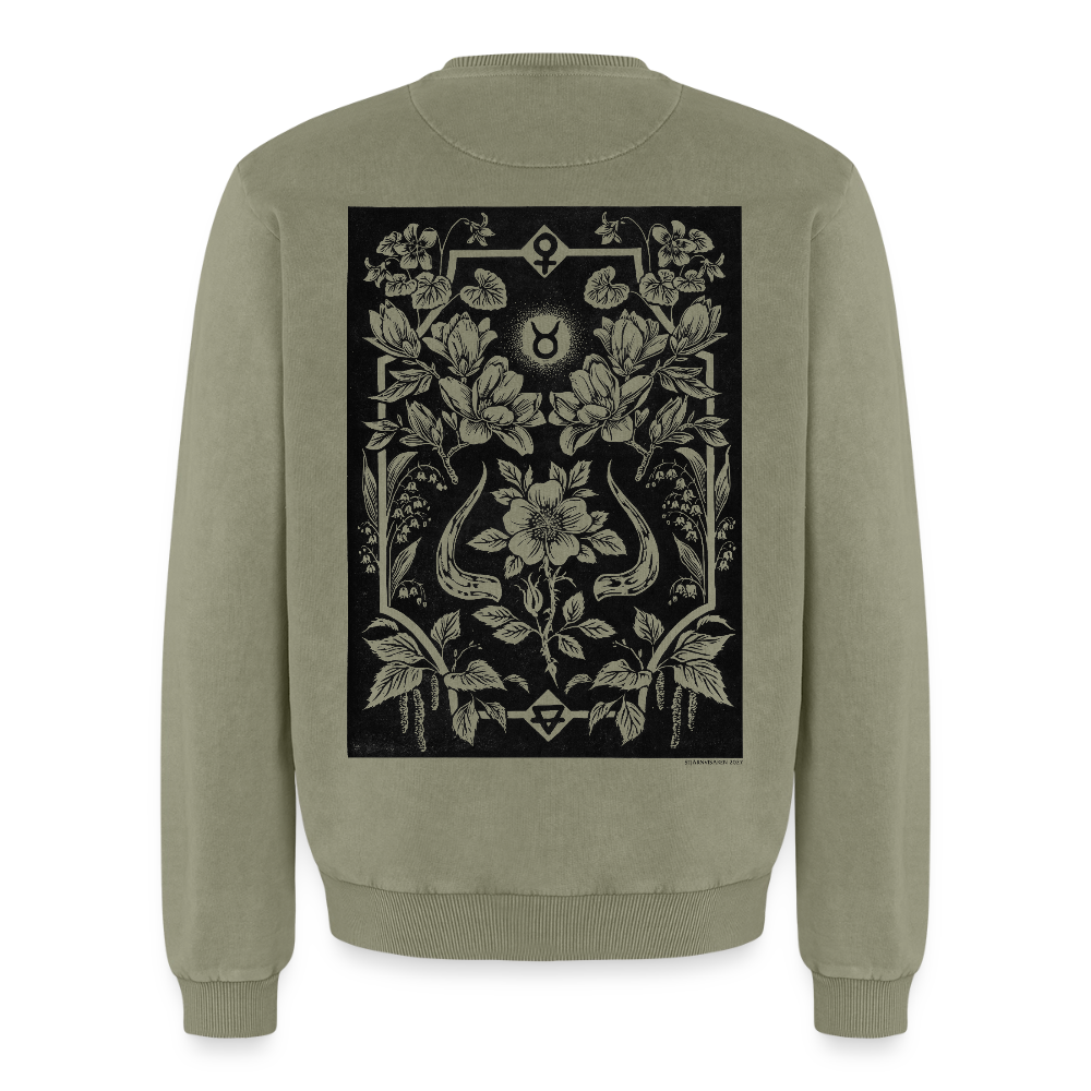 Oxen ✦ Stjärnvisaren 2027 ✦ Sweatshirt - grön syratvättad