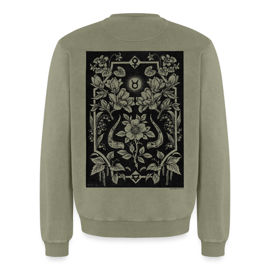 Oxen ✦ Stjärnvisaren 2027 ✦ Sweatshirt - grön syratvättad