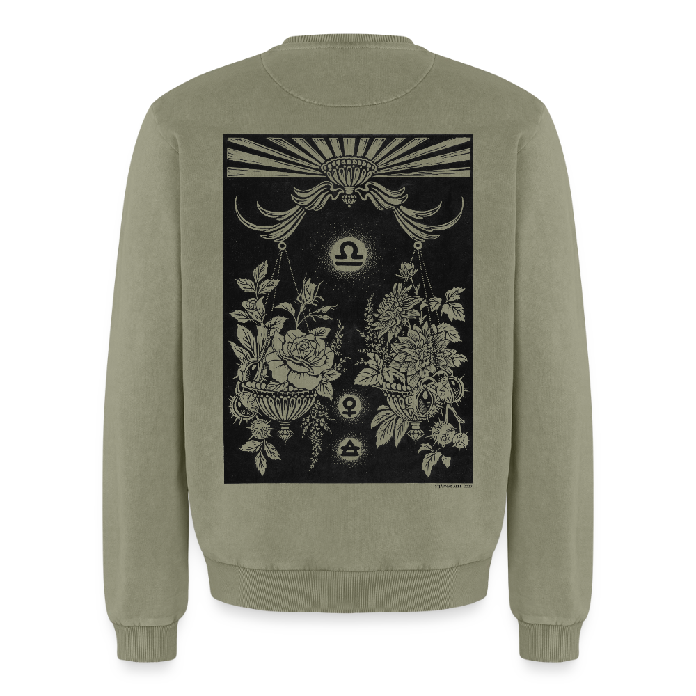 Vågen ✦ Stjärnvisaren 2027 ✦ Sweatshirt - grön syratvättad