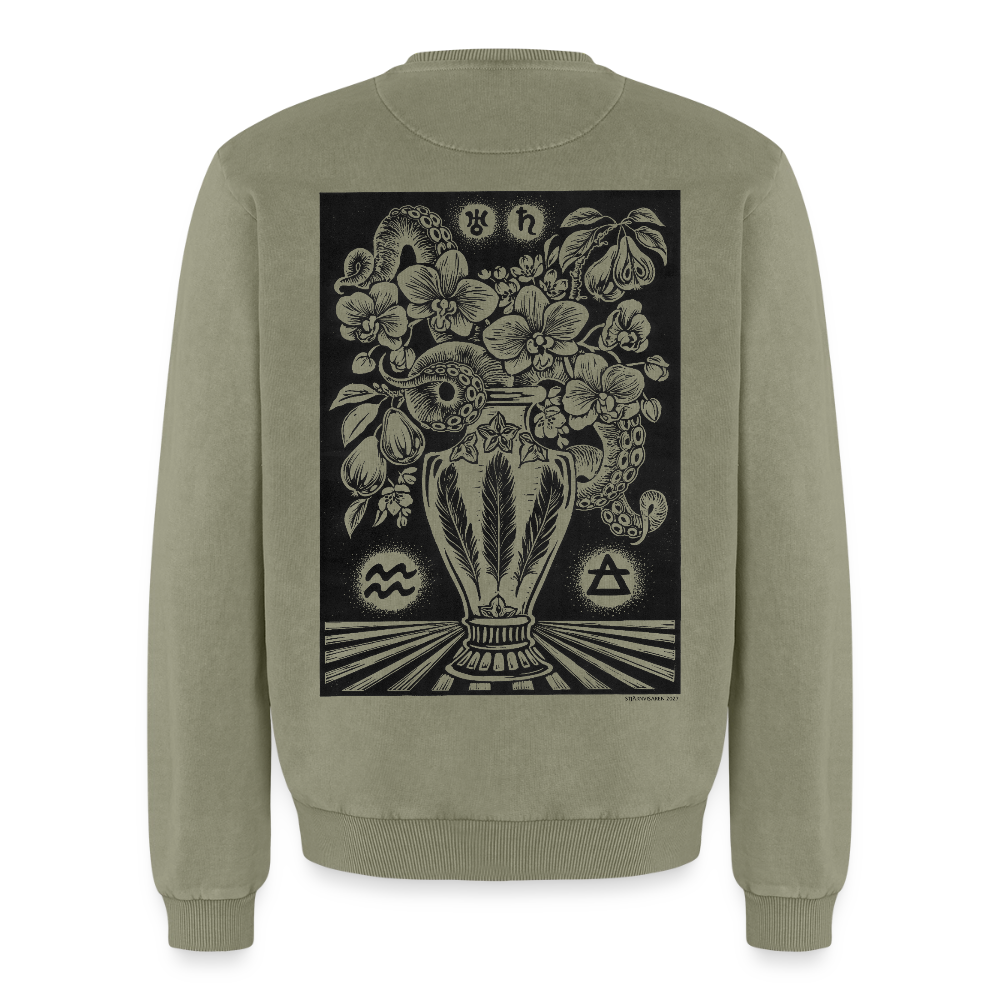 Vattumannen ✦ Stjärnvisaren 2027 ✦ Sweatshirt - grön syratvättad