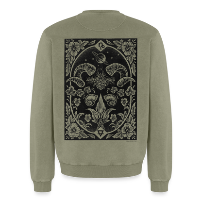 Stenbocken ✦ Stjärnvisaren 2027 ✦ Sweatshirt - grön syratvättad