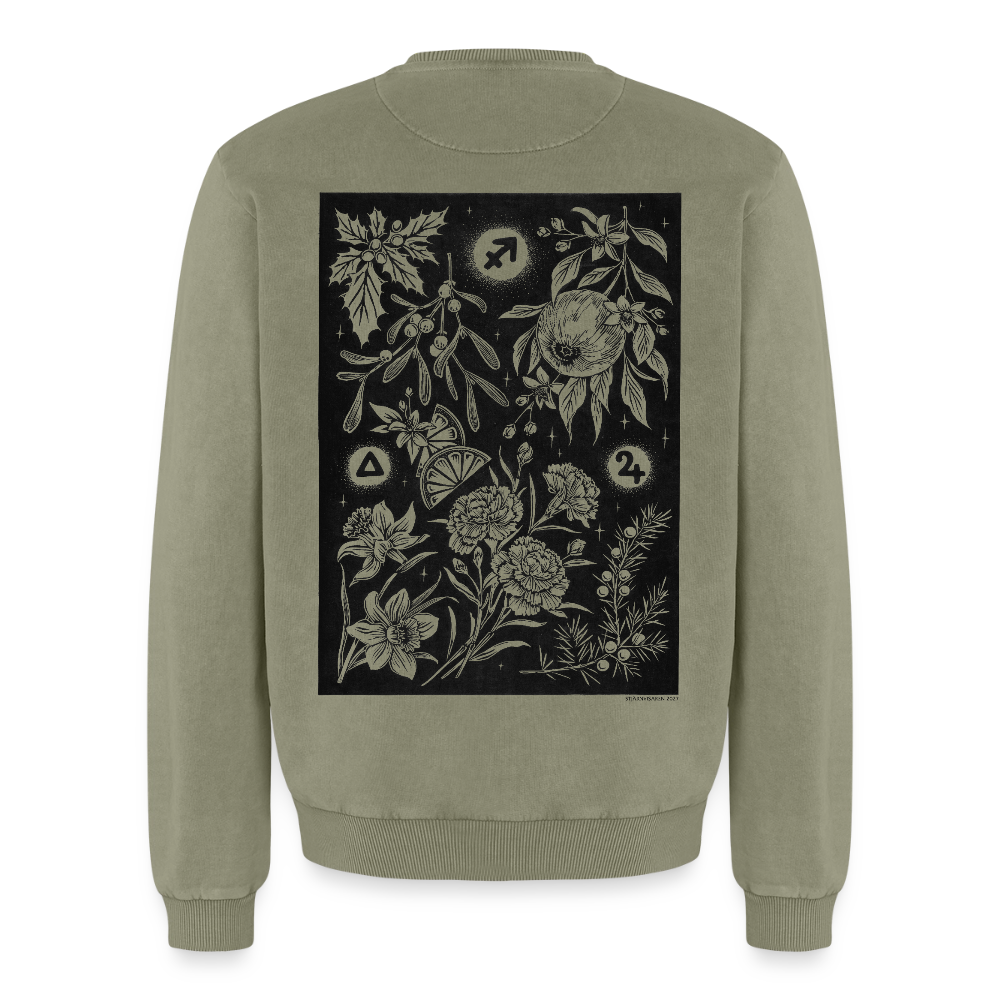 Skytten ✦ Stjärnvisaren 2027 ✦ Sweatshirt - grön syratvättad