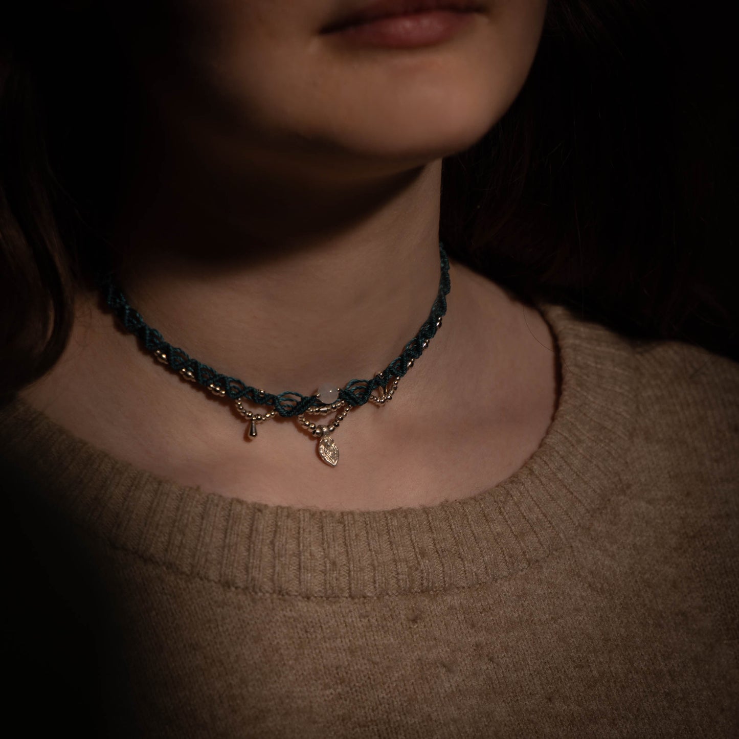 Choker Makramé ✦ Månsten