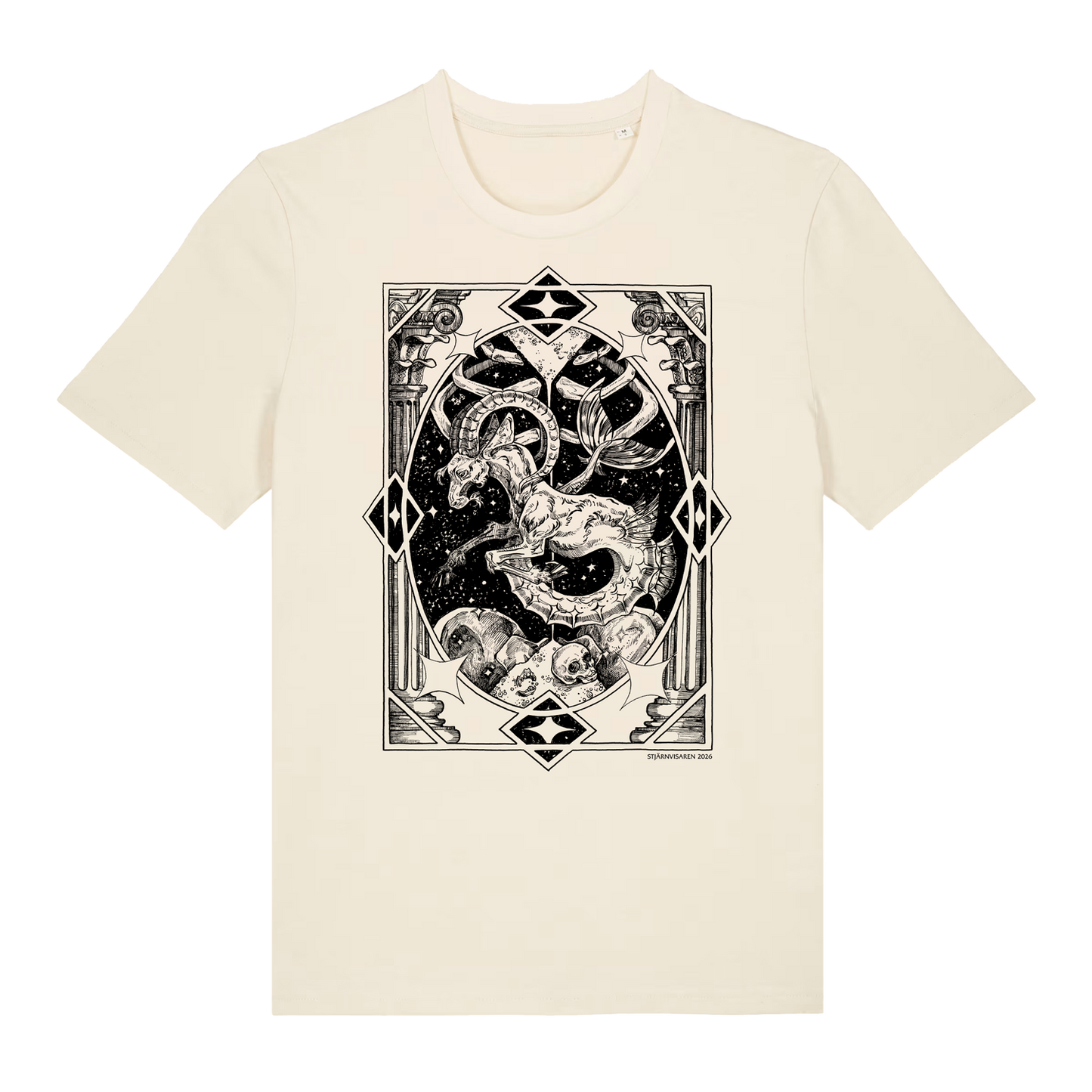 Stenbocken ✦ Stjärnvisaren 2026 ✦ B&W Artist Series T-shirt