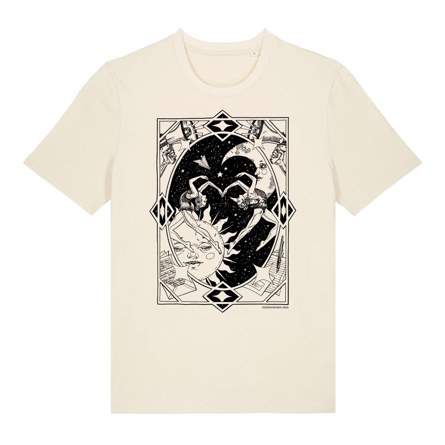 Tvillingarna ✦ Stjärnvisaren 2026 ✦ B&W Artist Series T-shirt
