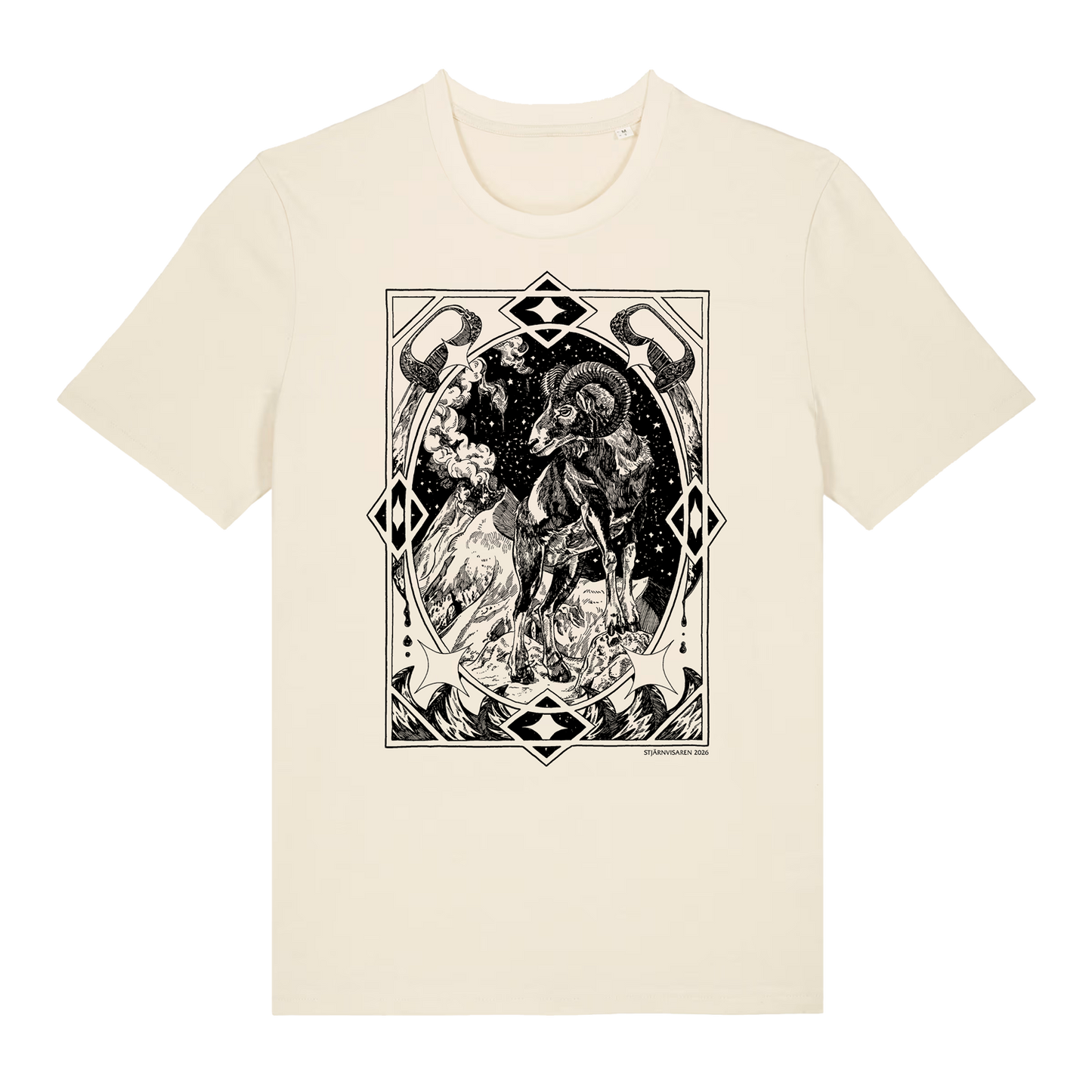 Väduren ✦ Stjärnvisaren 2026 ✦ B&W Artist Series T-shirt
