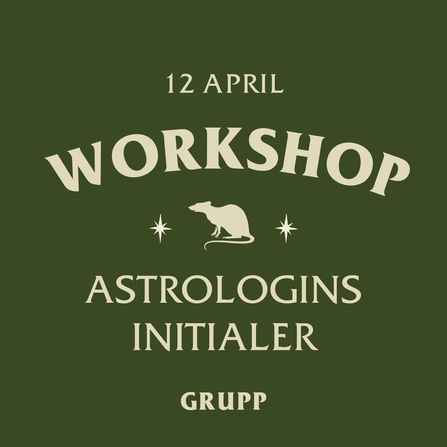 April 12 ✦  Astroworkshop